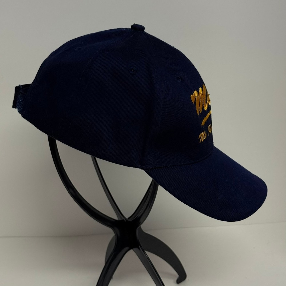 Diamond Head Wear Maui No Ka Oi Hat Men's Adjustable Navy Gold Cotton - Picture 6 of 10